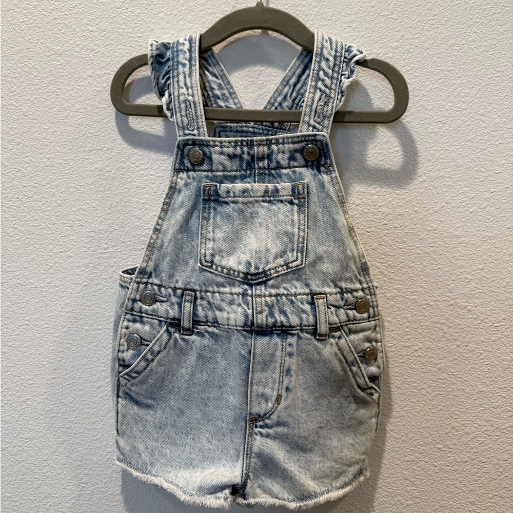 Gap Girls Denim Ruffle Overalls (2T)